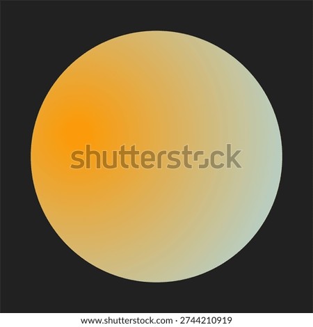 Abstract full moon with smooth gradient blend on dark background. Minimal modern lunar sphere illustration perfect for night theme, astronomy, meditation, space design, and wallpaper use.
