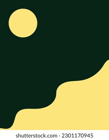 Abstract full moon wall art