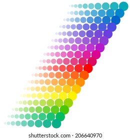 Abstract full spectrum circle illustration