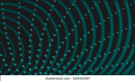 Abstract full-color textured dark background with dark blue rings and concentrically distributed pearls.