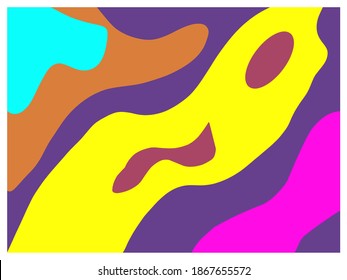 color divertido abstracto, dibujado a mano, fondo multicolor, ondulado