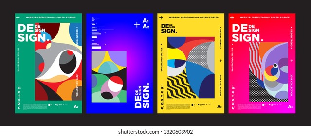 Abstract fun color pattern cartoon texture for doodle geometric background. Vector trend shape for brochure cover template design
