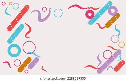 Resumen de la textura de dibujos animados de patrones de color divertidos para el fondo geométrico del doodle.