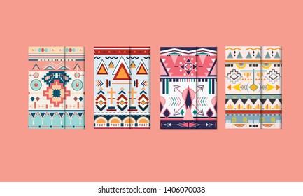 Abstract fun color texture ethnic patterns for geometric backgrounds