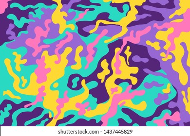 Abstract Fun Drawn Memphis Background. Vector brochure cover template design - EPS