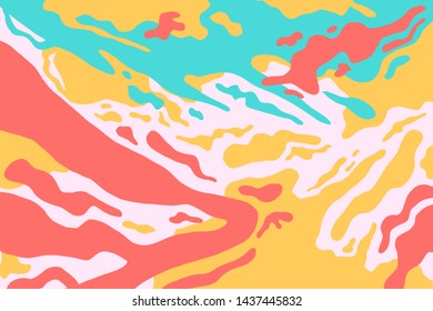 Abstract Fun Drawn Memphis Background. Vector brochure cover template design - EPS