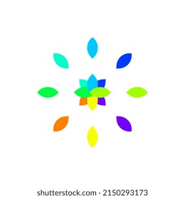  diseño de logotipo de hojas divertidas abstractas