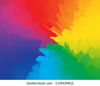 Abstract fun party backdrop multicolored rainbow background. Vector illustration.