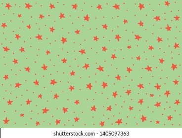 Abstract fun stars pattern, background for children.