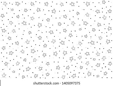 Abstract fun stars pattern, background for children.