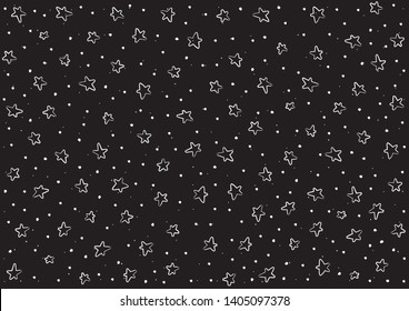 Abstract fun stars pattern, background for children.