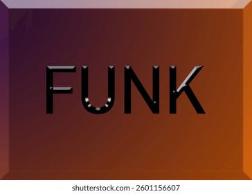 Abstract Funk Text Effect Design Purple Background