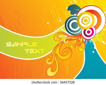 abstrakte funky Kunstwerke mit Grunge und Beispieltext