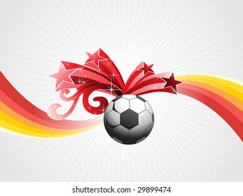abstract funky background with football, illustration