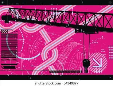 Abstract, funky design for the construction industry.