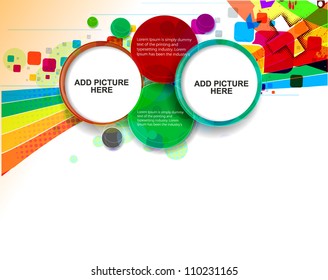 Abstract funky graphic design vector background