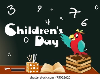 abstract funky kiddish background for children day