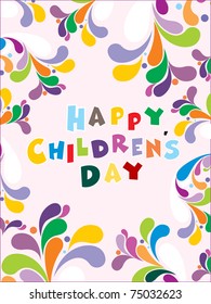 abstract funky kiddish background for children day