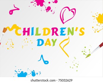 abstract funky kiddish background for children day