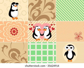 abstract funky pattern background, vector illustration