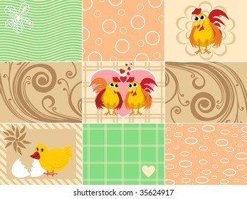 abstract funky pattern illustration, vector image