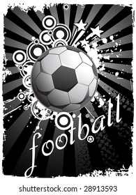 abstract funky retro background with football