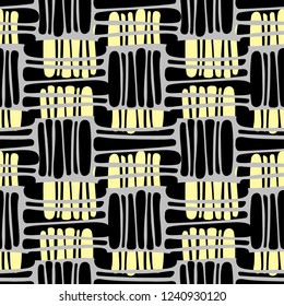 Abstract funky t-shirtl seamless rough grunge print, modern seamless design template. Hipster trendy painted style texture, poster with different doodle elements.Urban bright youth textiles sample