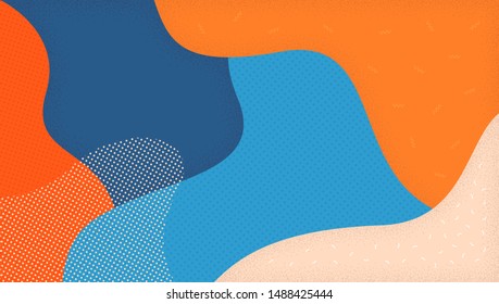 Abstract funny background in 80-90s style with Memphis elements. Vector illustration.