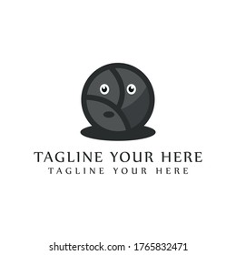 abstract and funny black pepper logo design template. vector illustration.