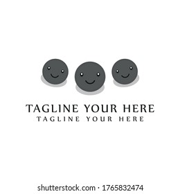 abstract and funny black pepper logo design template. vector illustration.