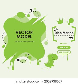 abstract and funny dinosaur form