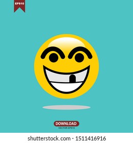 Abstract funny flat style emoji emoticon reactions color icon