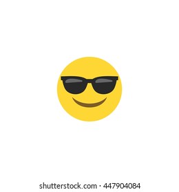 Abstract Funny Flat Style Emoji Emoticon Glasses Icon