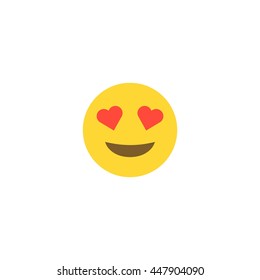 Abstract funny flat style emoji emoticon love icon 