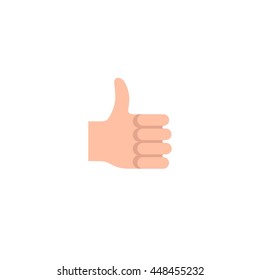 Abstract funny flat style emoji emoticon like hand icon 