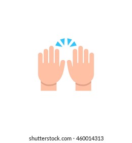 Abstract funny flat style emoji emoticon hands icon 