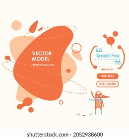 abstract and funny form of fox