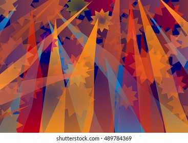 Abstract funny vivid multicolor geometric illustration for wallpaper, gift paper, fabric print, furniture, curtains