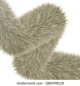 Abstract fur texture with blend effect for background vector illustration fur pattern