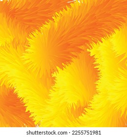 abstract furry yellow and orange color 3d background