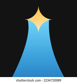 Abstract furturistic on smooth fantasy motion wave light trail on nature background. Vector illustration