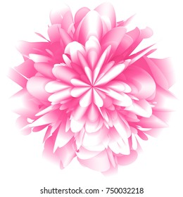 Abstract fururistic background with random layered texture. Fantastic flower vector illustration. Abstract burst vector.