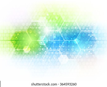 Abstract future business technology background with hexagon pattern, glitter and place for your content/Vector illustration.