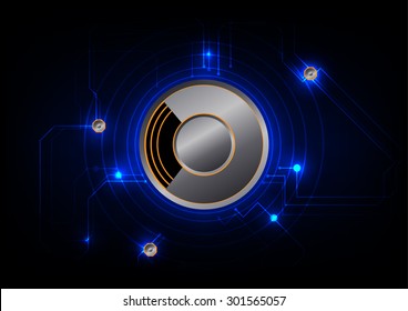abstract future circles technology. Vector illustration