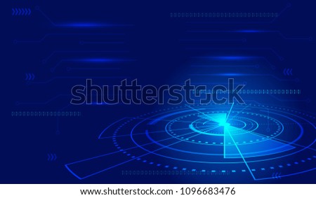 Abstract future circuit board. Internet technology, computer science and technology deep blue background, science and technology concept.
