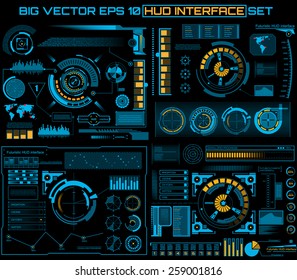 Abstract Future, Concept Vector Futuristic Blue Virtual Graphic Touch User Interface HUD. 