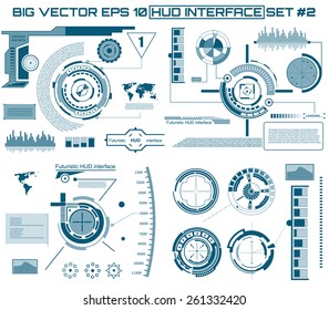 Abstract future, concept vector futuristic blue virtual graphic touch user interface HUD. For web, site, mobile applications isolated on black background, techno, online design, business, gui, ui.