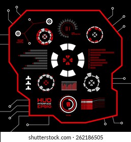 Abstract future, concept vector futuristic blue virtual graphic touch user interface HUD. For web, site, mobile applications isolated on black background, techno, online design, business, gui, ui.