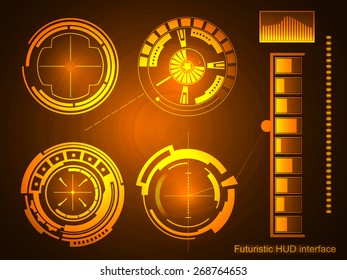 Abstract future, concept vector futuristic blue virtual graphic touch user interface HUD. For web, site, mobile applications isolated on black background, techno, online design, business, gui, ui.