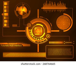 Abstract future, concept vector futuristic blue virtual graphic touch user interface HUD. For web, site, mobile applications isolated on black background, techno, online design, business, gui, ui.